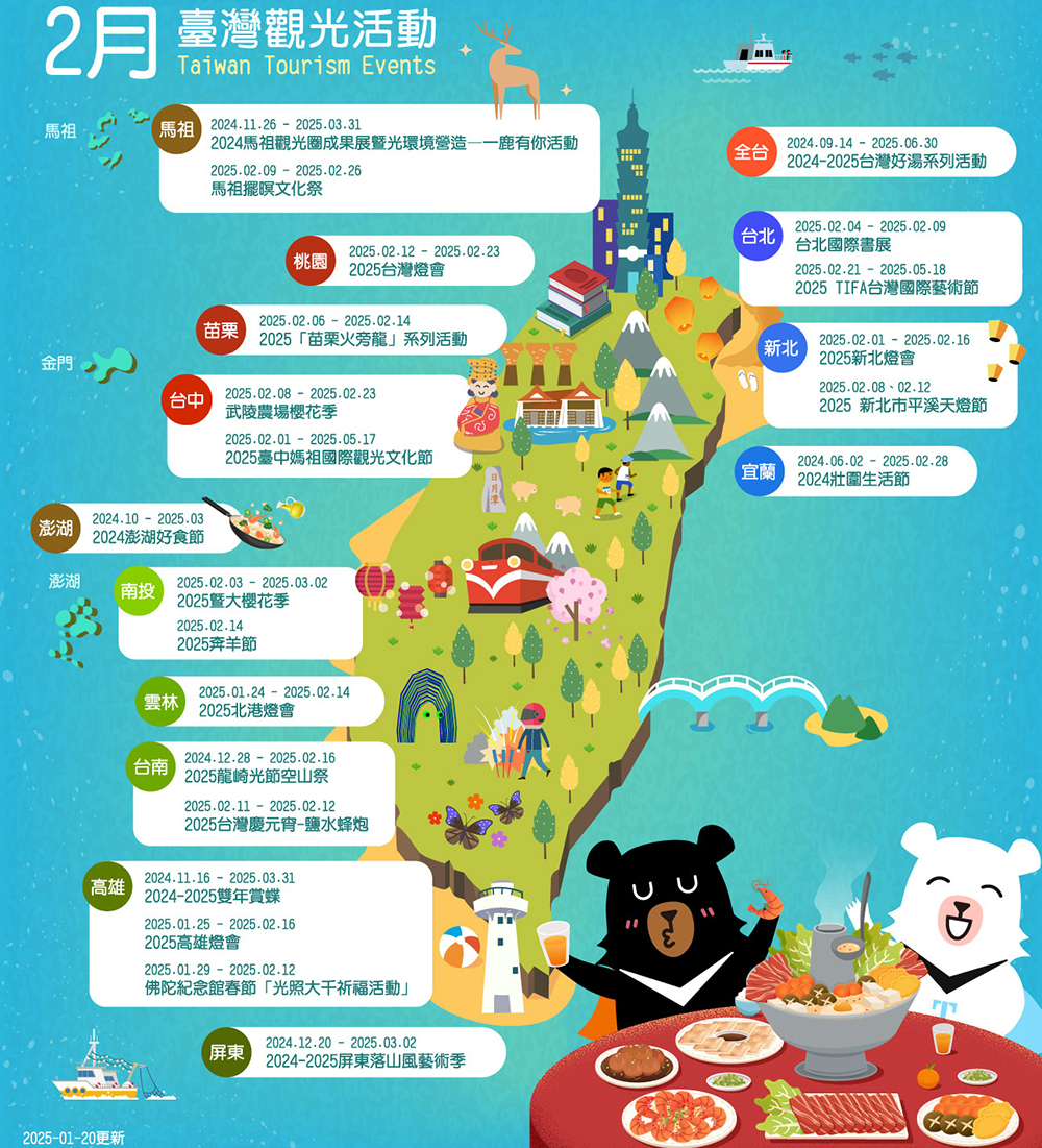 2025年2月臺灣觀光活動